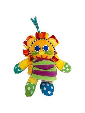 Sassy Toys Plush Lion Musical Sensory Tags Bright Colors Baby Toddler